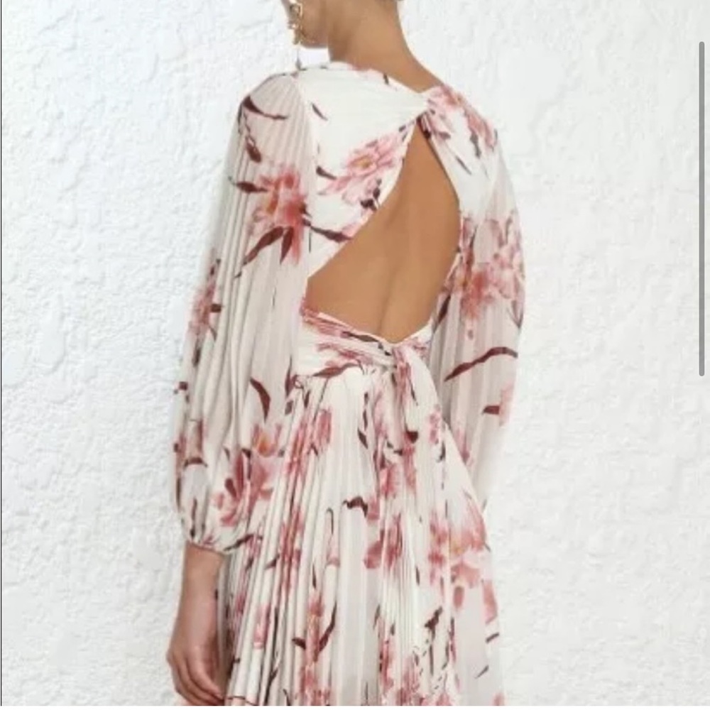 Zimmermann Pink Floral Midi Dress - Picture 8 of 10